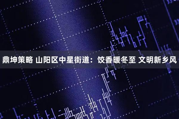 鼎坤策略 山阳区中星街道：饺香暖冬至 文明新乡风