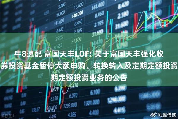 牛8速配 富国天丰LOF: 关于富国天丰强化收益债券型证券投资基金暂停大额申购、转换转入及定期定额投资业务的公告